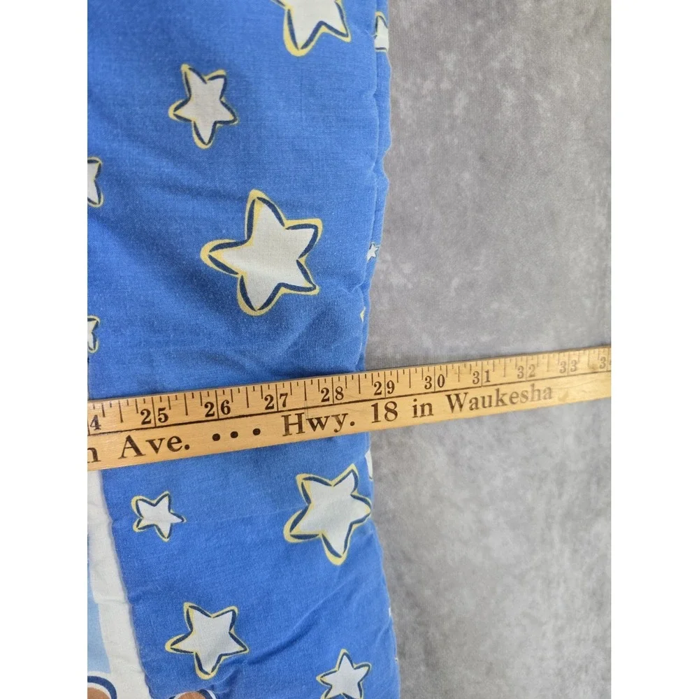 Baby Mickey Minnie Mouse Nursery Quilt Comforter Blanket Night Stars VTG 90s